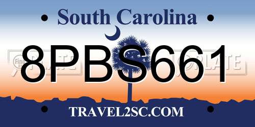 8PBS661 South Carolina License Plate