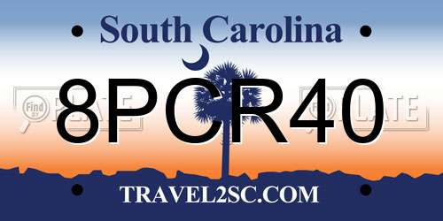 8PCR40 South Carolina License Plate