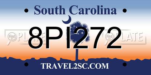 8PI272 South Carolina License Plate