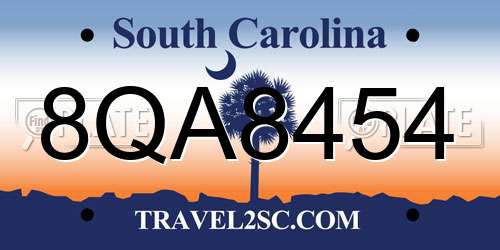 8QA8454 South Carolina License Plate