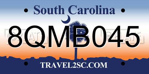 8QMB045 South Carolina License Plate