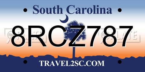 8RCZ787 South Carolina License Plate