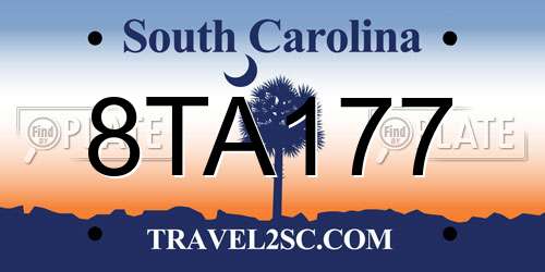 8TA177 South Carolina License Plate