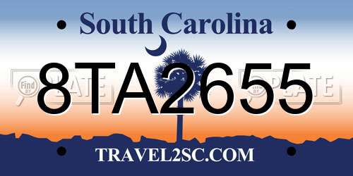 8TA2655 South Carolina License Plate