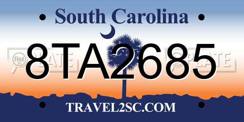 8TA2685 South Carolina License Plate