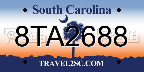 8TA2688 South Carolina License Plate