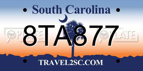 8TA877 South Carolina License Plate