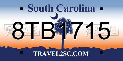 8TB1715 South Carolina License Plate