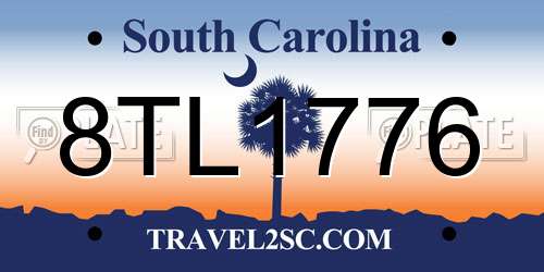 8TL1776 South Carolina License Plate