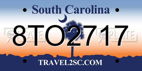 8TO2717 South Carolina License Plate