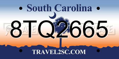 8TQ2665 South Carolina License Plate