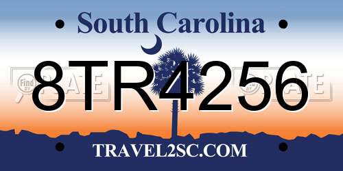 8TR4256 South Carolina License Plate