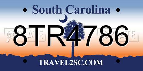 8TR4786 South Carolina License Plate