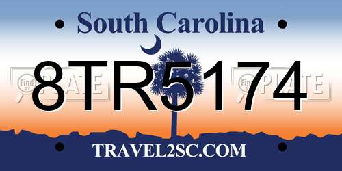 8TR5174 South Carolina License Plate