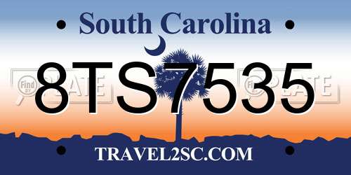 8TS7535 South Carolina License Plate