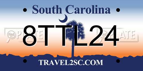 8TTL24 South Carolina License Plate