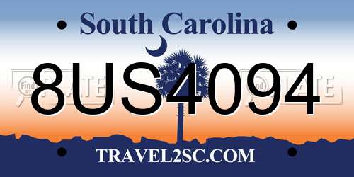 8US4094 South Carolina License Plate