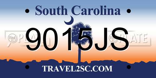 9015JS South Carolina License Plate