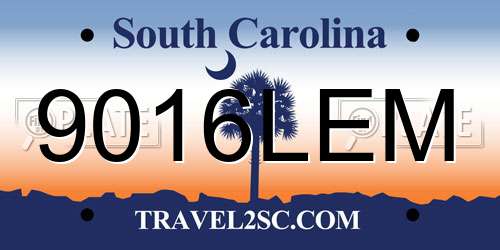 9016LEM South Carolina License Plate