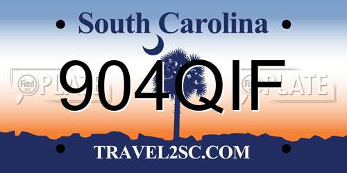 904QIF South Carolina License Plate