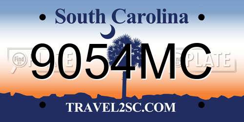 9054MC South Carolina License Plate