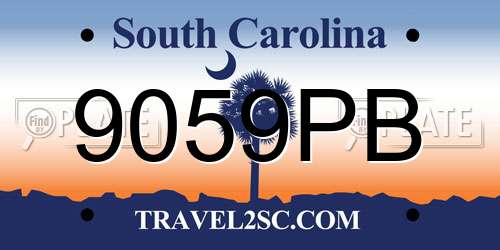 9059PB South Carolina License Plate