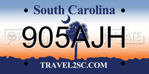 905AJH South Carolina License Plate