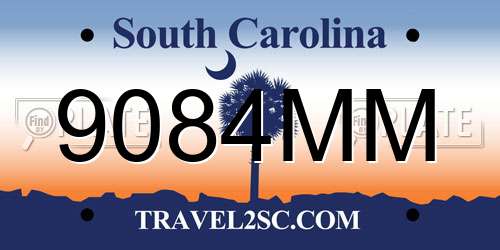9084MM South Carolina License Plate
