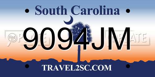9094JM South Carolina License Plate