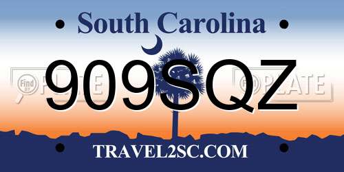 909SQZ South Carolina License Plate