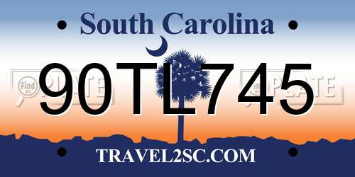 90TL745 South Carolina License Plate