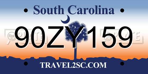 90ZY159 South Carolina License Plate