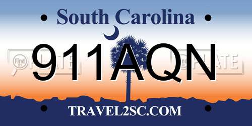 911AQN South Carolina License Plate