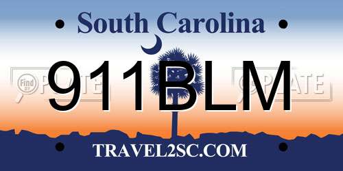 911BLM South Carolina License Plate