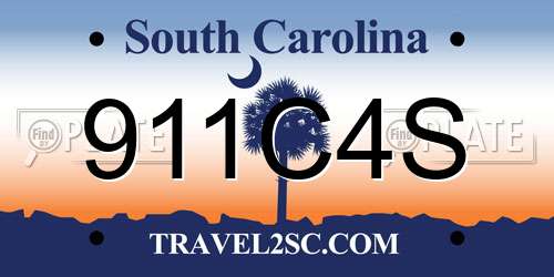 911C4S South Carolina License Plate