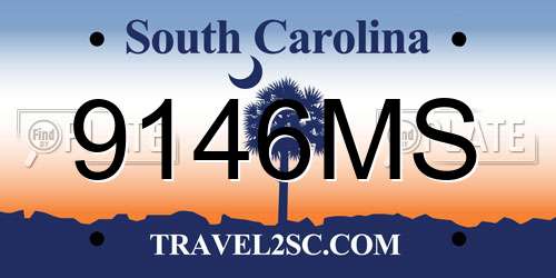 9146MS South Carolina License Plate