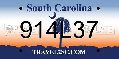914L37 South Carolina License Plate