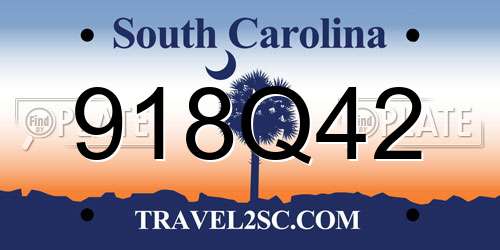918Q42 South Carolina License Plate