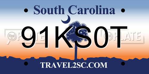 91KS0T South Carolina License Plate
