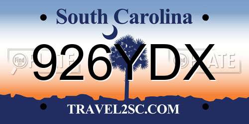 926YDX South Carolina License Plate