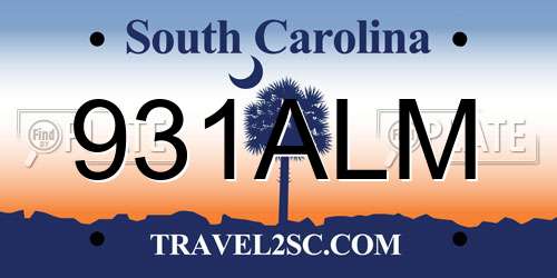 931ALM South Carolina License Plate