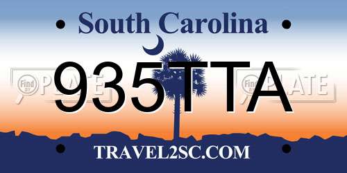 935TTA South Carolina License Plate