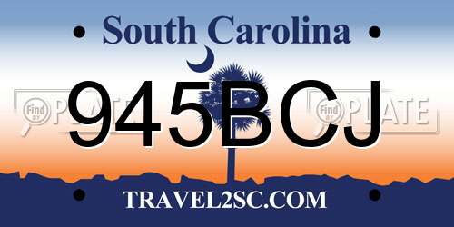 945BCJ South Carolina License Plate