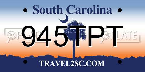 945TPT South Carolina License Plate