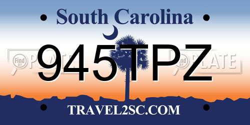 945TPZ South Carolina License Plate