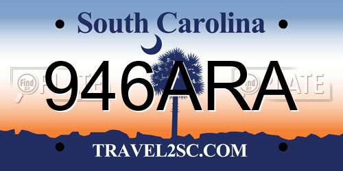 946ARA South Carolina License Plate