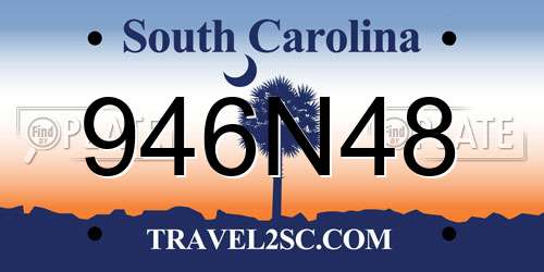 946N48 South Carolina License Plate