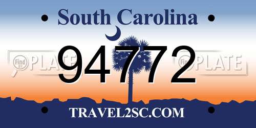 94772 South Carolina License Plate