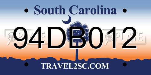 94DB012 South Carolina License Plate