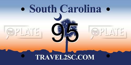 95 South Carolina License Plate